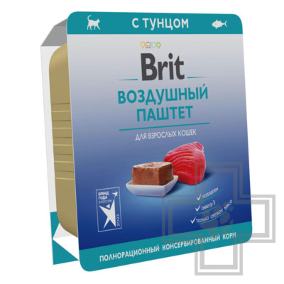 Brit Adult Консервы для взрослых кошек, воздушный паштет с тунцом