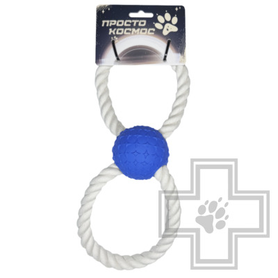 Мяч на верёвке «Галактика», 30 см, космический синий