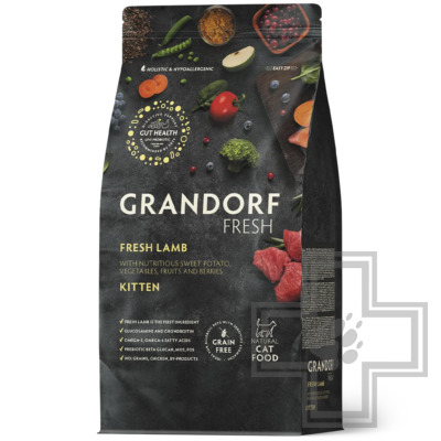 Grandorf Fresh Корм для котят, беременных и кормящих кошек, с ягненком и бататом