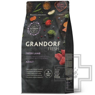 Grandorf Fresh Корм для взрослых кошек, с ягненком и бататом