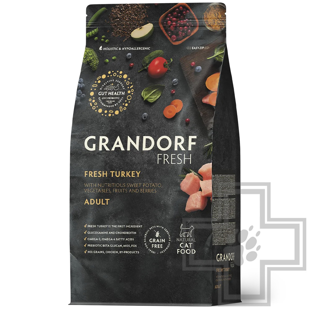 Grandorf Fresh Корм для взрослых кошек, с индейкой и бататом