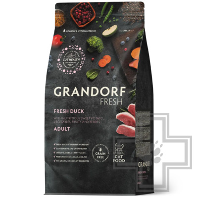 Grandorf Fresh Корм для взрослых кошек, с уткой и бататом