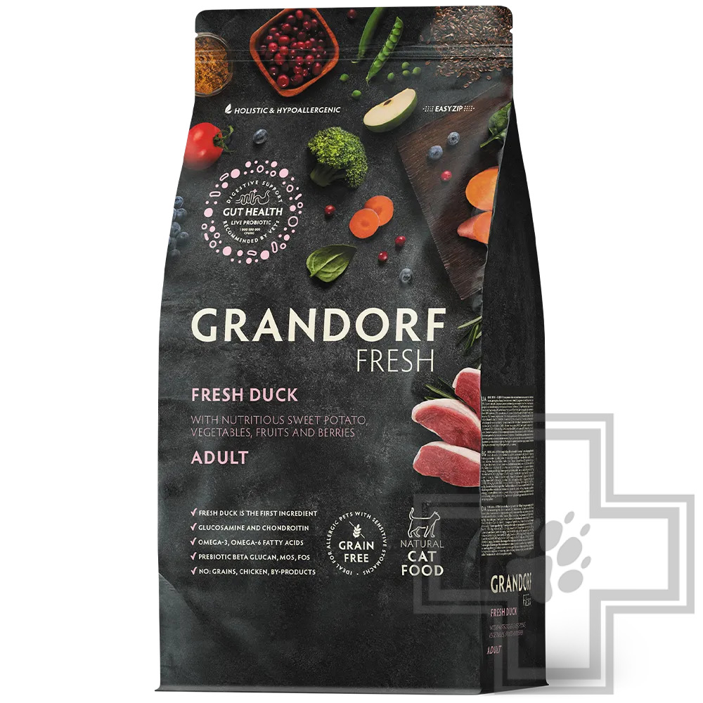 Grandorf Fresh Корм для взрослых кошек, с уткой и бататом