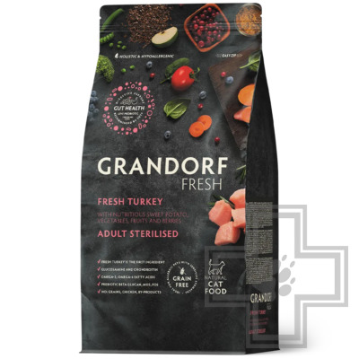 Grandorf Fresh Корм для взрослых стерилизованных кошек, с индейкой и бататом