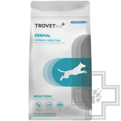 Trovet Plus Adult Dermal Hydrolised Корм-диета для собак при дерматозах и выпадении шерсти, с рыбой