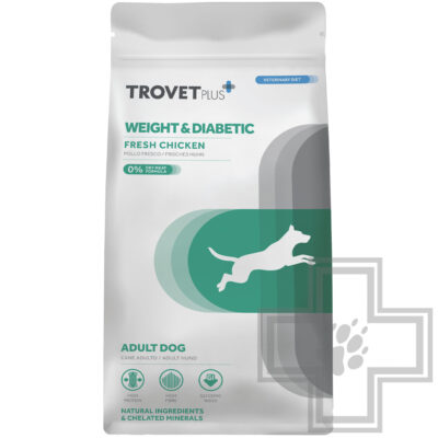Trovet Plus Adult Weight & Diabetic Корм-диета для собак при диабете и избыточном весе, с курицей