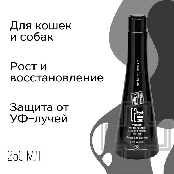 ISB Black Passion 02 Маска энергетическая и восстанавливающая с аргановым маслом ISB Black Passion 02 Маска энергетическая и восстанавливающая с аргановым маслом