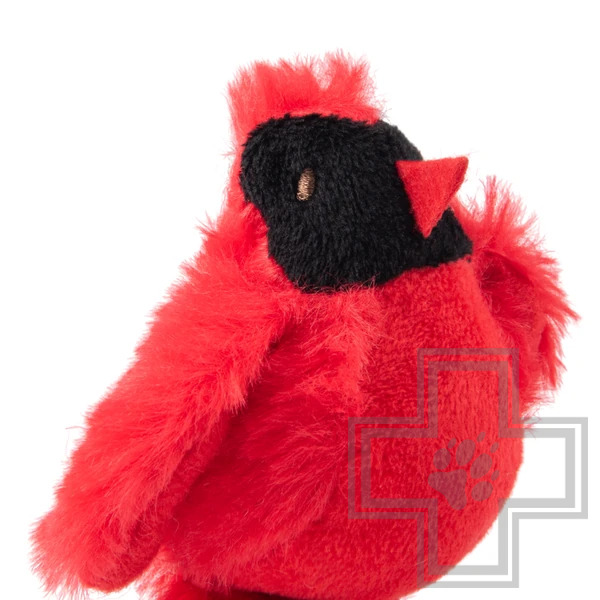 Mr.Kranch Игрушка плюшевая "Птичка" с кошачьей мятой для кошек, красная