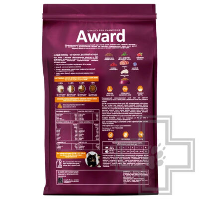 AWARD Sterilized Корм для взрослых стерилизованных кошек, с с белой рыбой