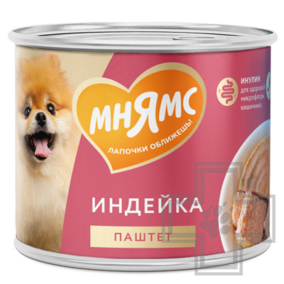 Мнямс На каждый день Консервы для собак "Комфортное пищеварение", паштет из индейки