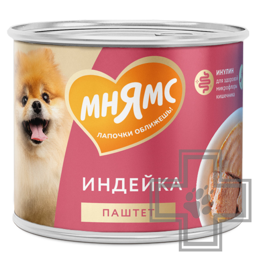 Мнямс На каждый день Консервы для собак "Комфортное пищеварение", паштет из индейки