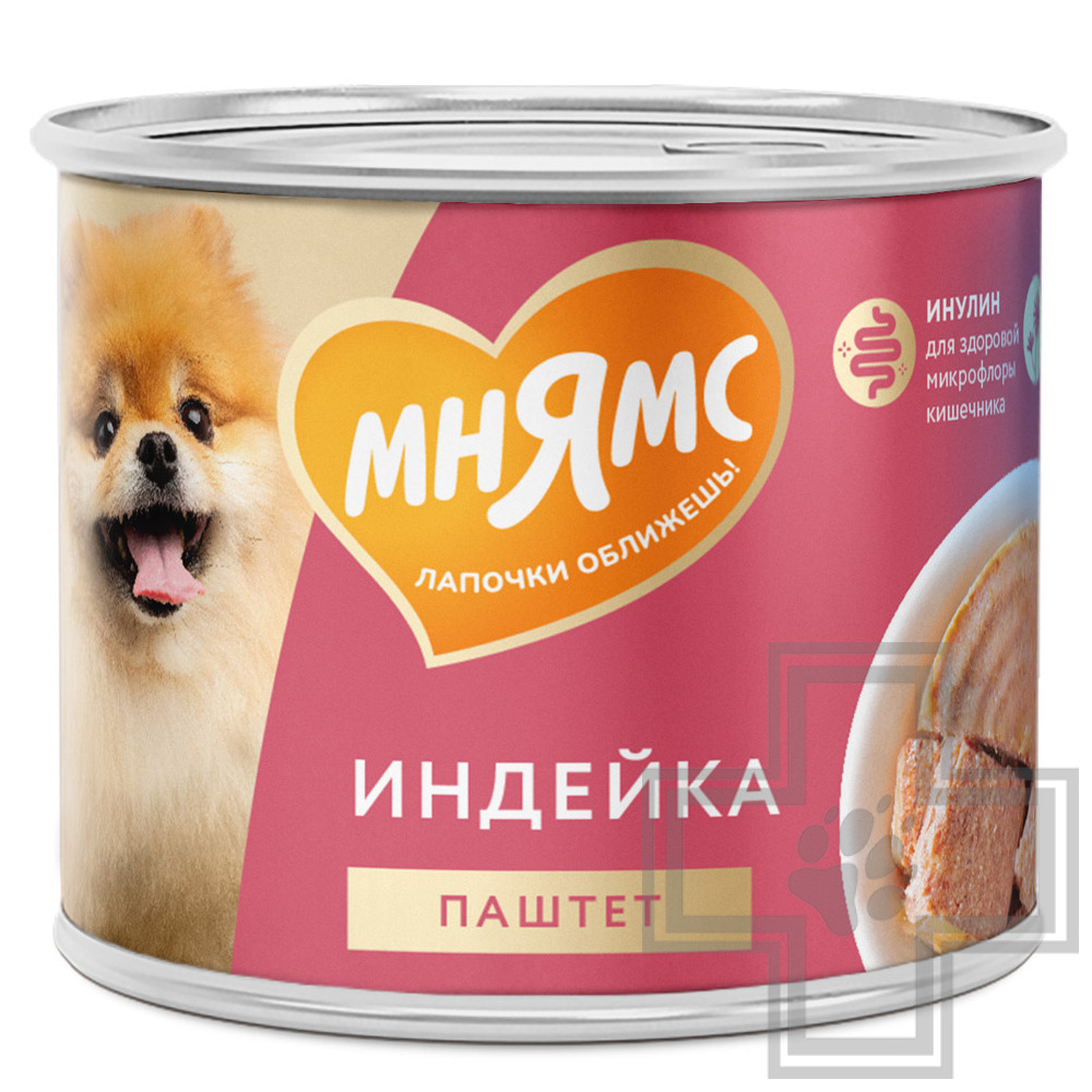 Мнямс На каждый день Консервы для собак "Комфортное пищеварение", паштет из индейки