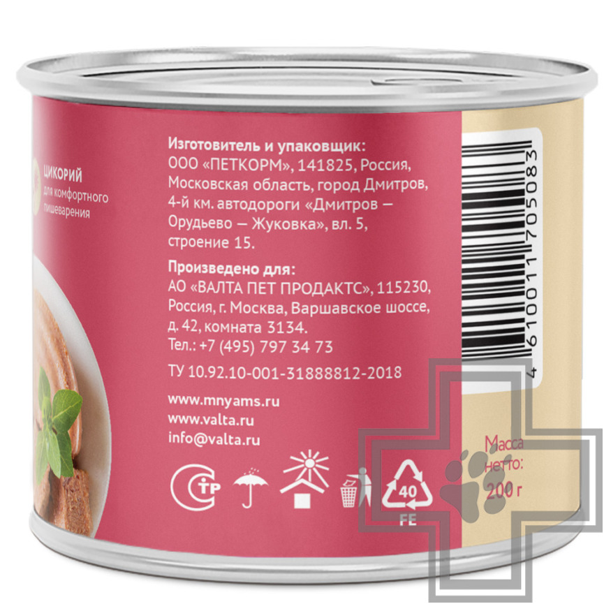 Мнямс На каждый день Консервы для собак "Комфортное пищеварение", паштет из индейки Мнямс На каждый день Консервы для собак "Комфортное пищеварение", паштет из индейки