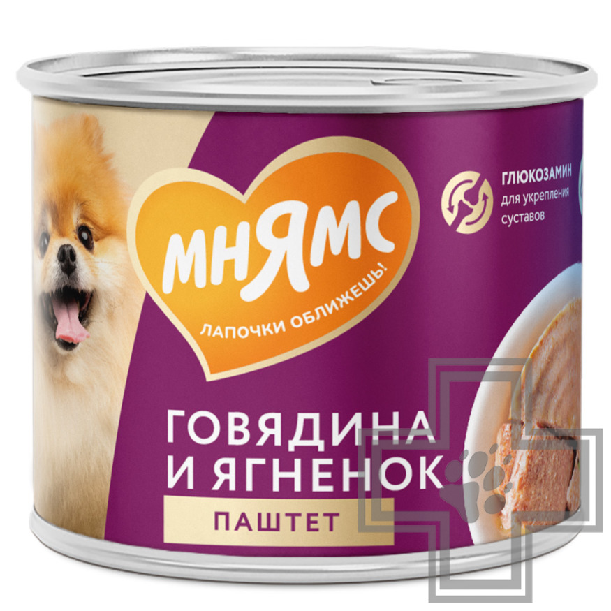 Мнямс На каждый день Консервы для собак "Здоровые суставы", паштет из говядины и ягненка