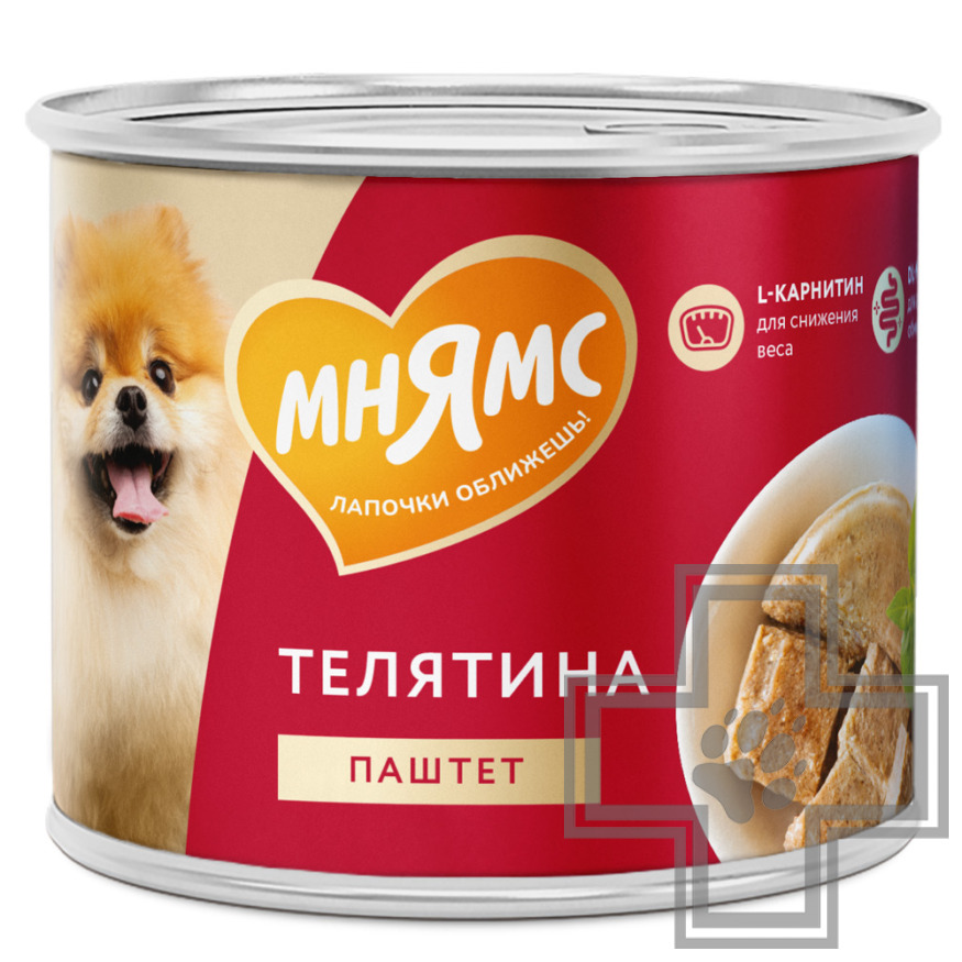 Мнямс На каждый день Консервы для собак "Фитнес", паштет из телятины
