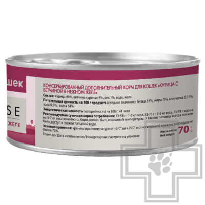 Мнямс Деликатес Консервы для кошек, с курицей и ветчиной в желе