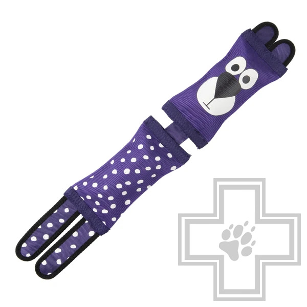 Mr.Kranch Игрушка из пожарного шланга "Медвежонок" для собак, фиолетовая