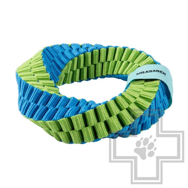 Mr.Kranch Плетеное кольцо-спираль для собак, зеленое