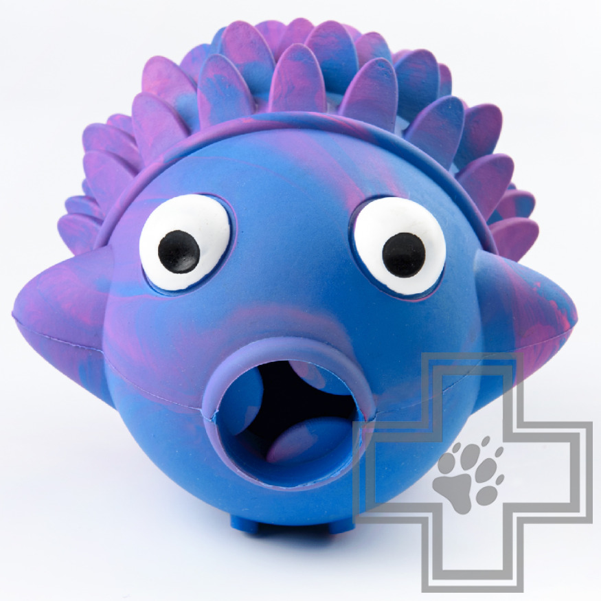 Mr.Kranch Игрушка резиновая "Рыба-ерш" не ароматизированная для собак, разноцветная Mr.Kranch Игрушка резиновая "Рыба-ерш" не ароматизированная для собак, разноцветная