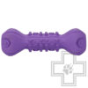 Mr.Kranch Игрушка Гантель дентальная для собак с ароматом сливок и пищалкой, фиолетовая