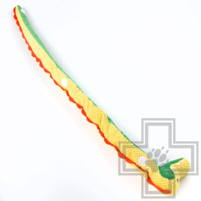 Mr.Kranch Игрушка "Змейка" с карманами под лакомство для собак, желтая