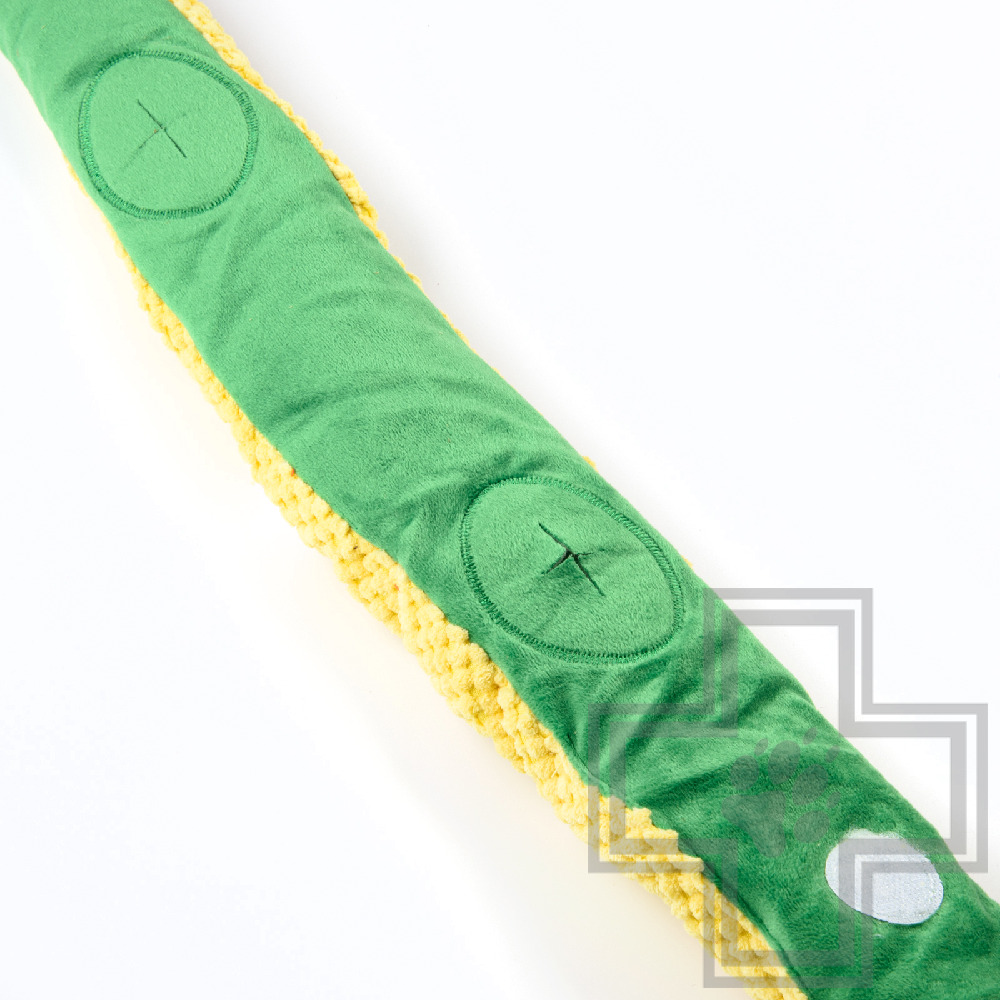 Mr.Kranch Игрушка "Змейка" с карманами под лакомство для собак, желтая