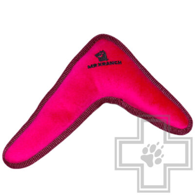 Mr.Kranch Игрушка "Бумеранг" с пищалкой для собак, розовая
