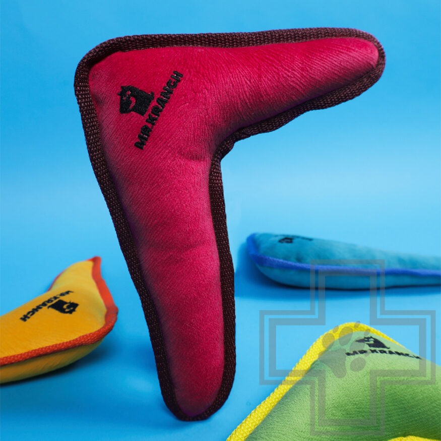 Mr.Kranch Игрушка "Бумеранг" с пищалкой для собак, розовая Mr.Kranch Игрушка "Бумеранг" с пищалкой для собак, розовая