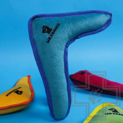 Mr.Kranch Игрушка "Бумеранг" с пищалкой для собак, синяя