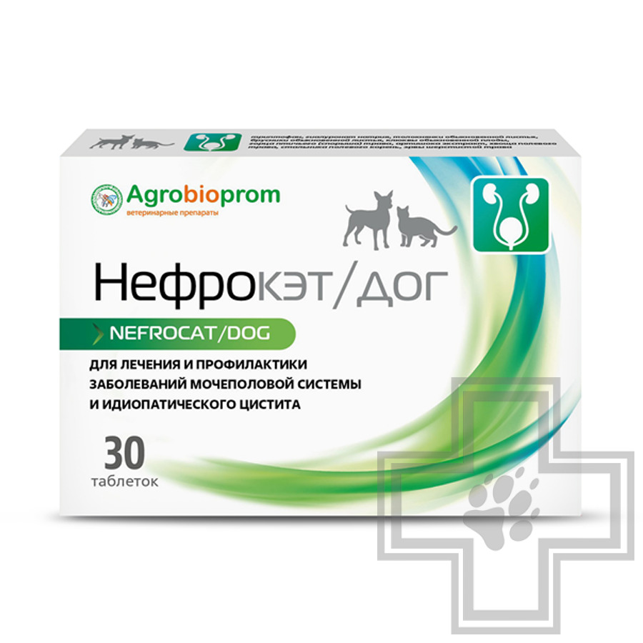 Нефрокэт/дог Таблетки для лечения и профилактики МКБ у кошек и собак