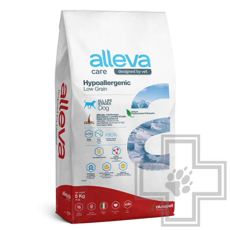Alleva Care Hypoallergenic Low Grain Корм-диета для собак для лечения аллергии