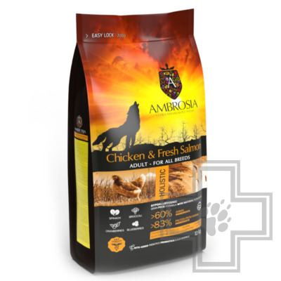 Ambrosia Grain Free Adult Корм для взрослых собак всех пород, с курицей и овощами