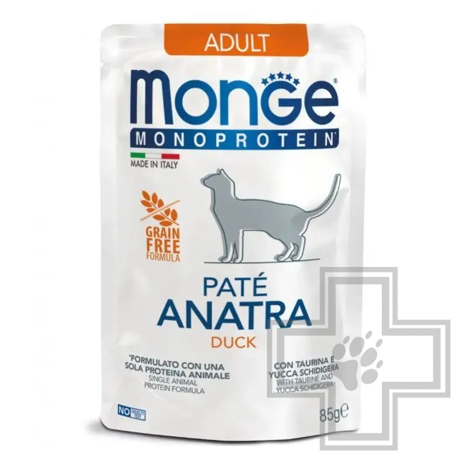 Monge Monoprotein Пресервы для взрослых кошек, паштет с уткой