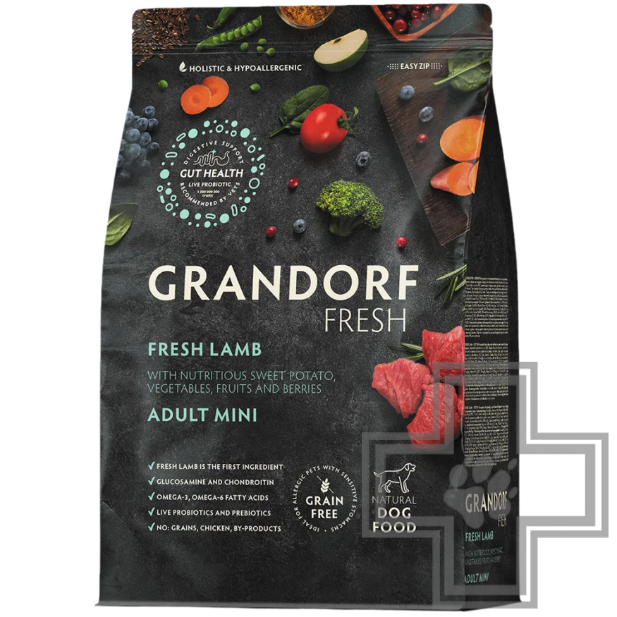 Grandorf Fresh Adult Mini Корм для взрослых собак мелких пород, с ягненком и бататом