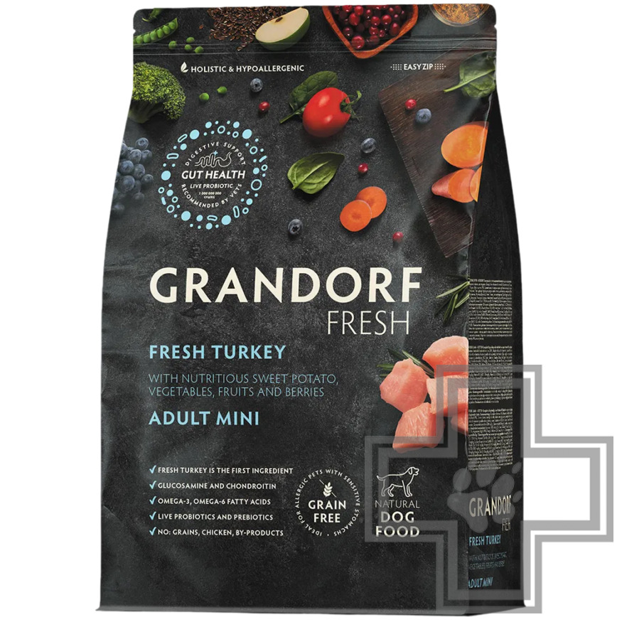 Grandorf Fresh Adult Mini Корм для взрослых собак мелких пород, с индейкой и бататом