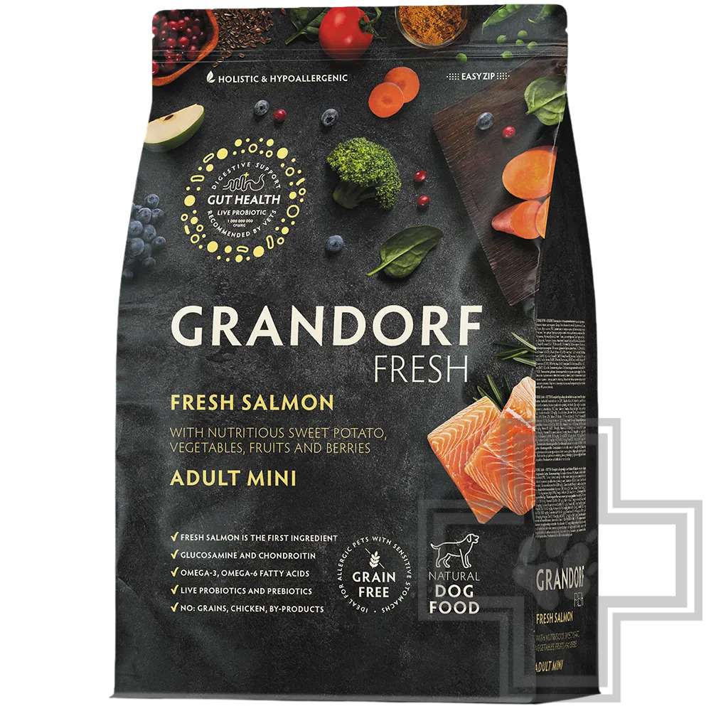 Grandorf Fresh Adult Mini Корм для взрослых собак мелких пород, с лососем и бататом