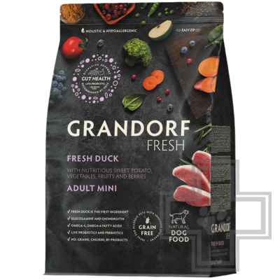 Grandorf Fresh Adult Mini Корм для взрослых собак мелких пород, с уткой и бататом