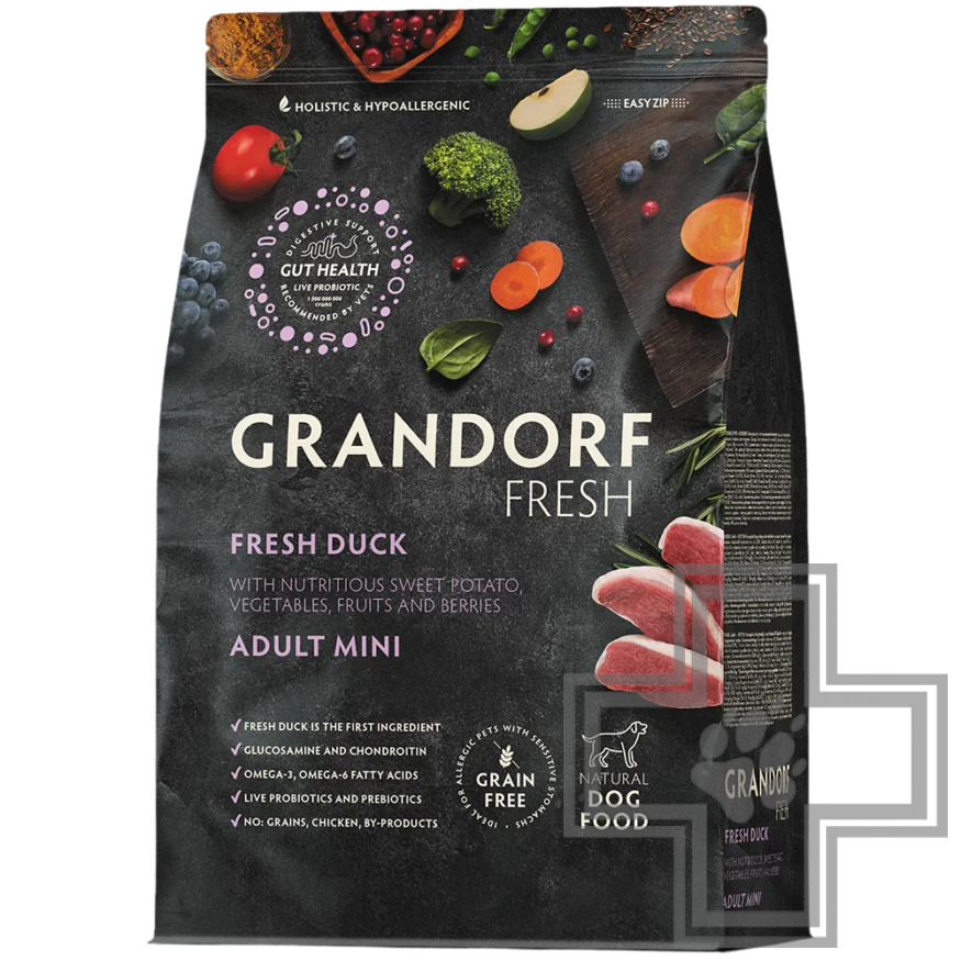 Grandorf Fresh Adult Mini Корм для взрослых собак мелких пород, с уткой и бататом