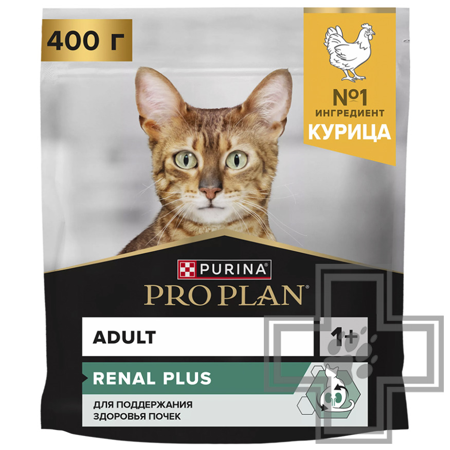 Pro Plan Renal Plus Adult Корм для взрослых кошек для поддержания здоровья почек, с курицей