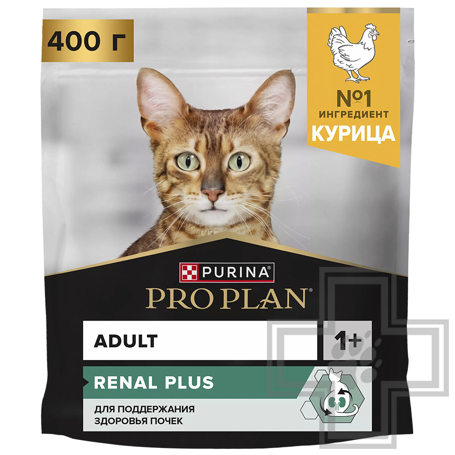 Pro Plan Renal Plus Adult Корм для взрослых кошек для поддержания здоровья почек, с курицей