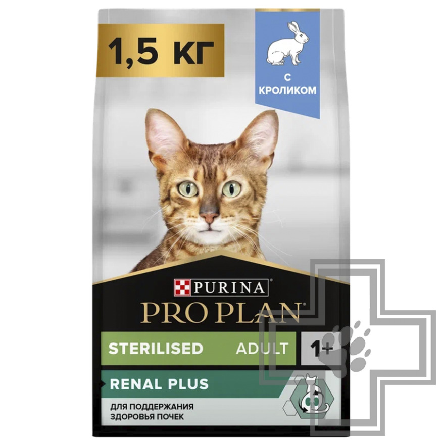 Pro Plan Renal Plus Sterilised Adult Корм для стерилизованных взрослых кошек, с кроликом