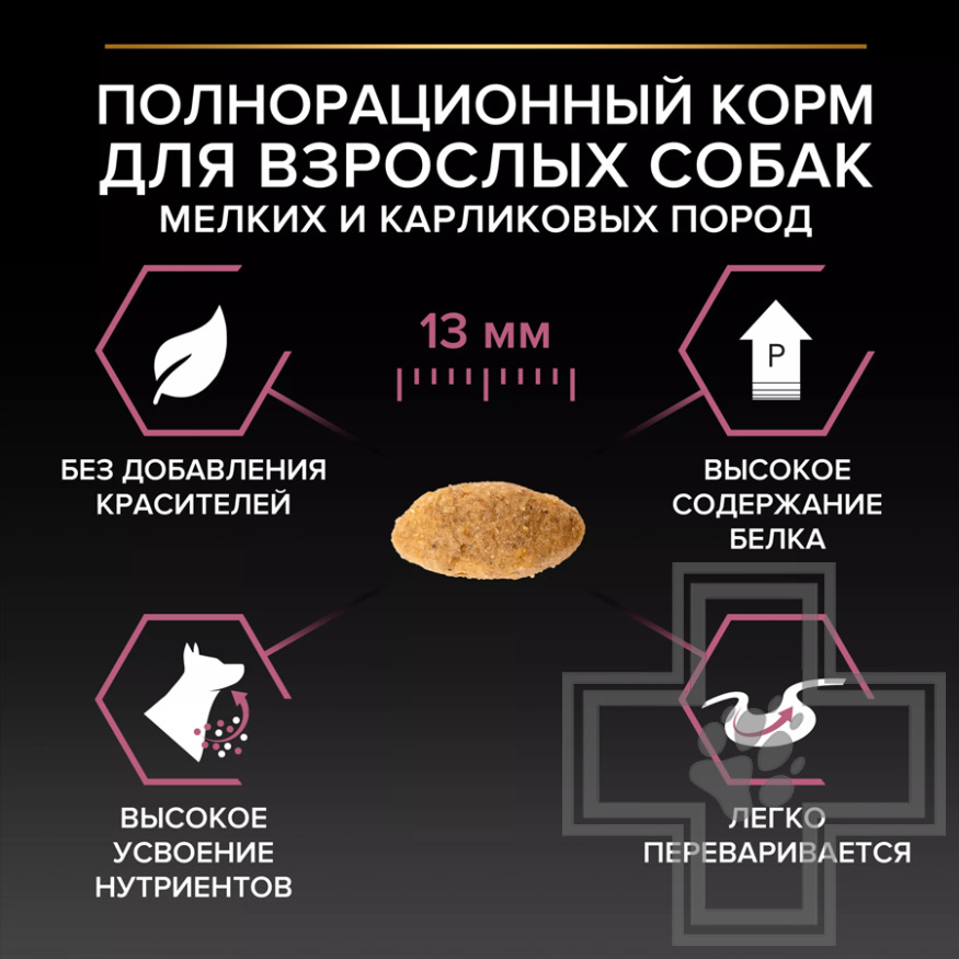 Pro Plan Sensitive Skin Small & Mini Adult Корм для взрослых собак мелких пород, с лососем