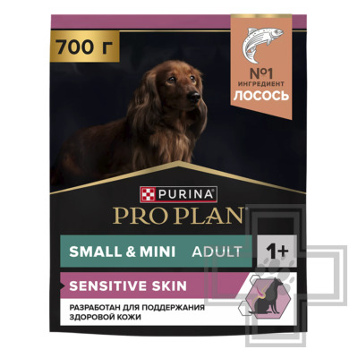 Pro Plan Sensitive Skin Small & Mini Adult Корм для взрослых собак мелких пород, с лососем