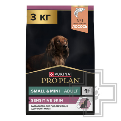Pro Plan Sensitive Skin Small & Mini Adult Корм для взрослых собак мелких пород, с лососем