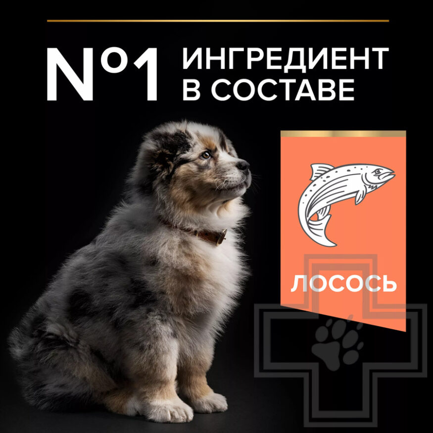 Pro Plan Sensitive Skin Medium Puppy Корм для щенков средних пород с чувствительной кожей, с лососем