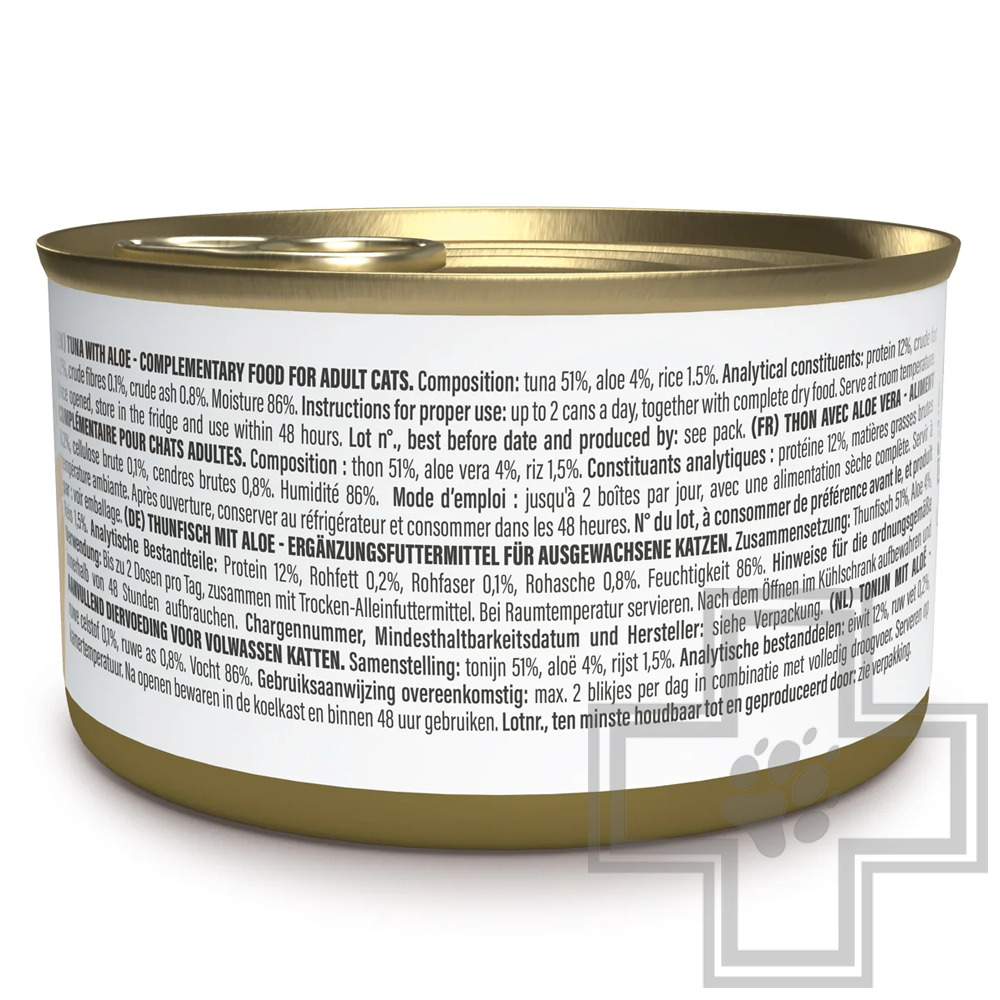 Schesir Complements Консервы для взрослых кошек, с тунцом и алоэ в желе