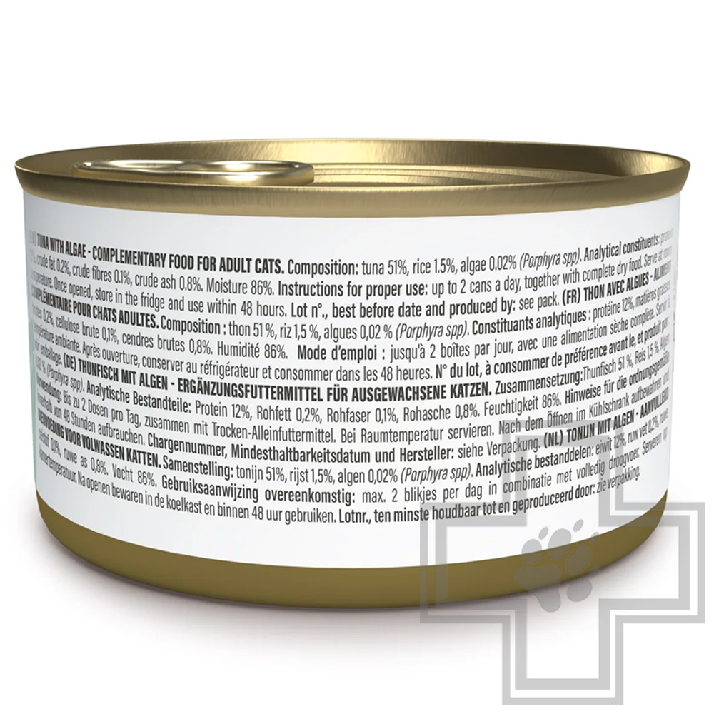 Schesir Complements Консервы для взрослых кошек, с тунцом и водорослями в желе