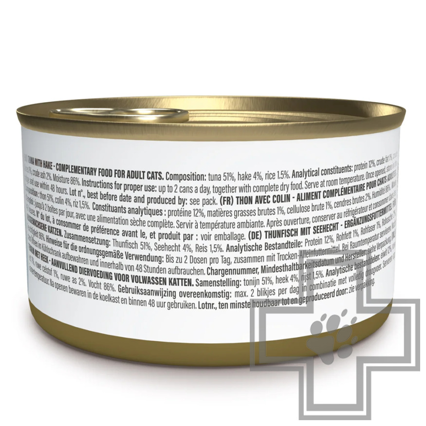 Schesir Complements Консервы для взрослых кошек, с тунцом и хеком в желе Schesir Complements Консервы для взрослых кошек, с тунцом и хеком в желе