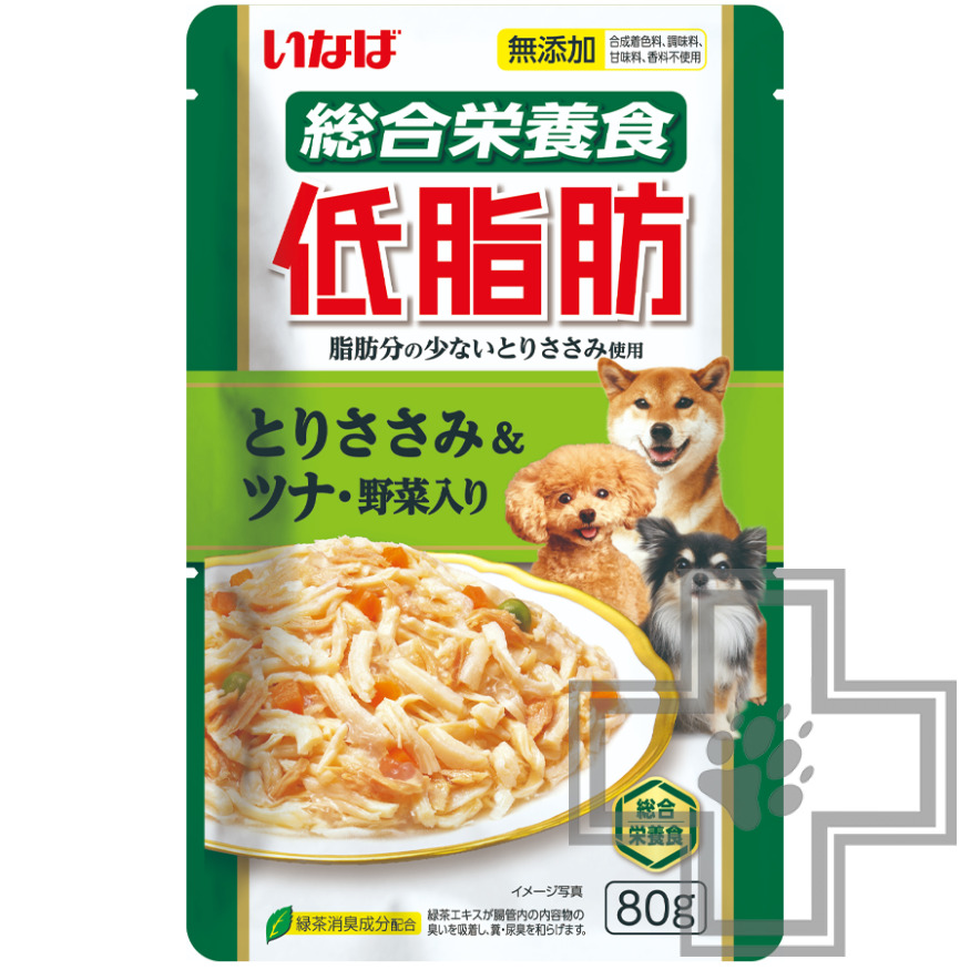 INABA Teishibo Пресервы для собак, с куриным филе, тунцом Кацуо и овощами