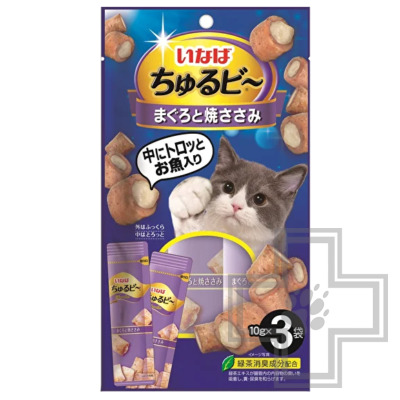 INABA Churu Bee Запеченные трубочки для кошек, с тунцом Магуро и куриным филе